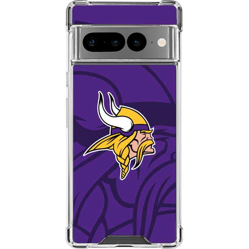 NFL Minnesota Vikings Double Vision Google Pixel 7 Pro Clear Case